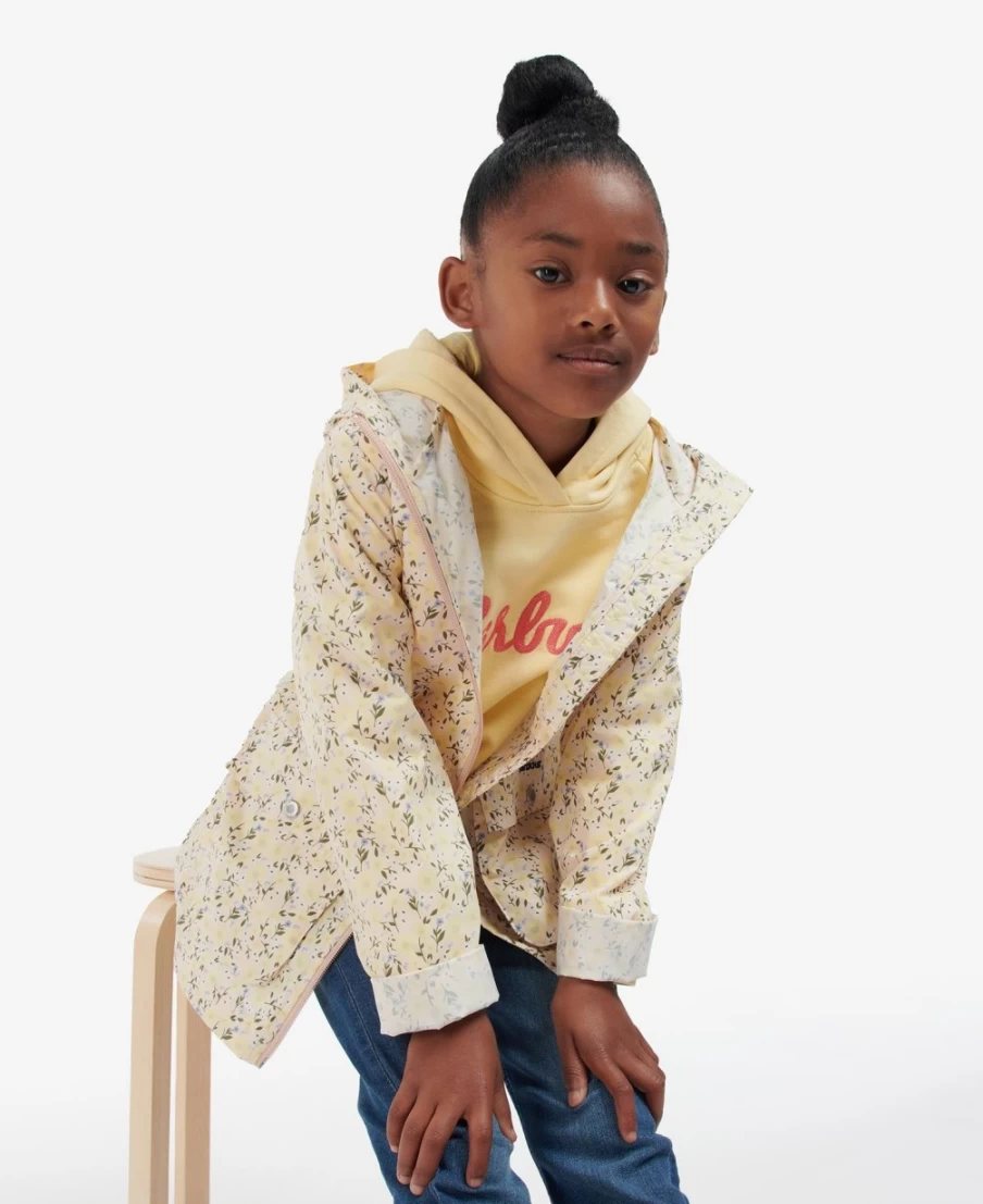 Barbour Girls Ditsy Sunflower Printed Maara Showerproof Jacket