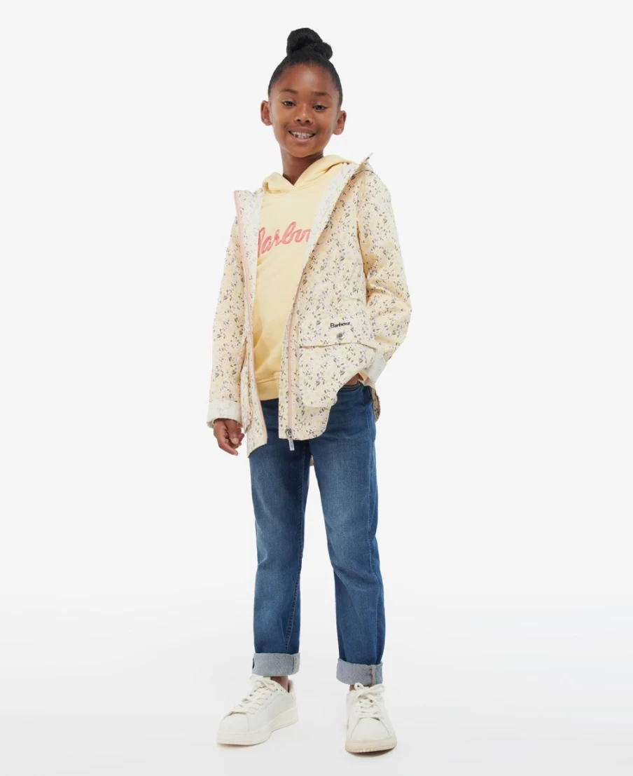 Barbour Girls Ditsy Sunflower Printed Maara Showerproof Jacket
