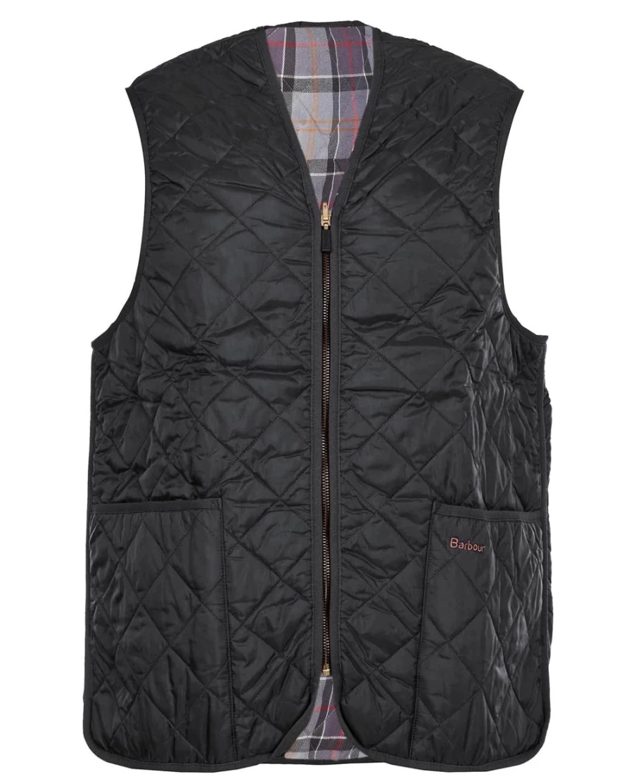 Barbour Men's Rustic Quilted Waistcoat with Zip-In Liner - Muted Green Vintage Vest