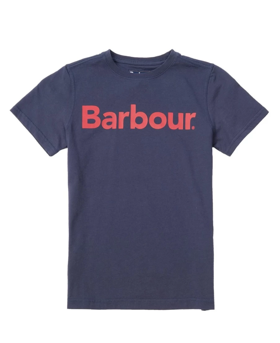 Barbour Boys' Rich Red Logo T-Shirt | Classic Branded Tee for Kids