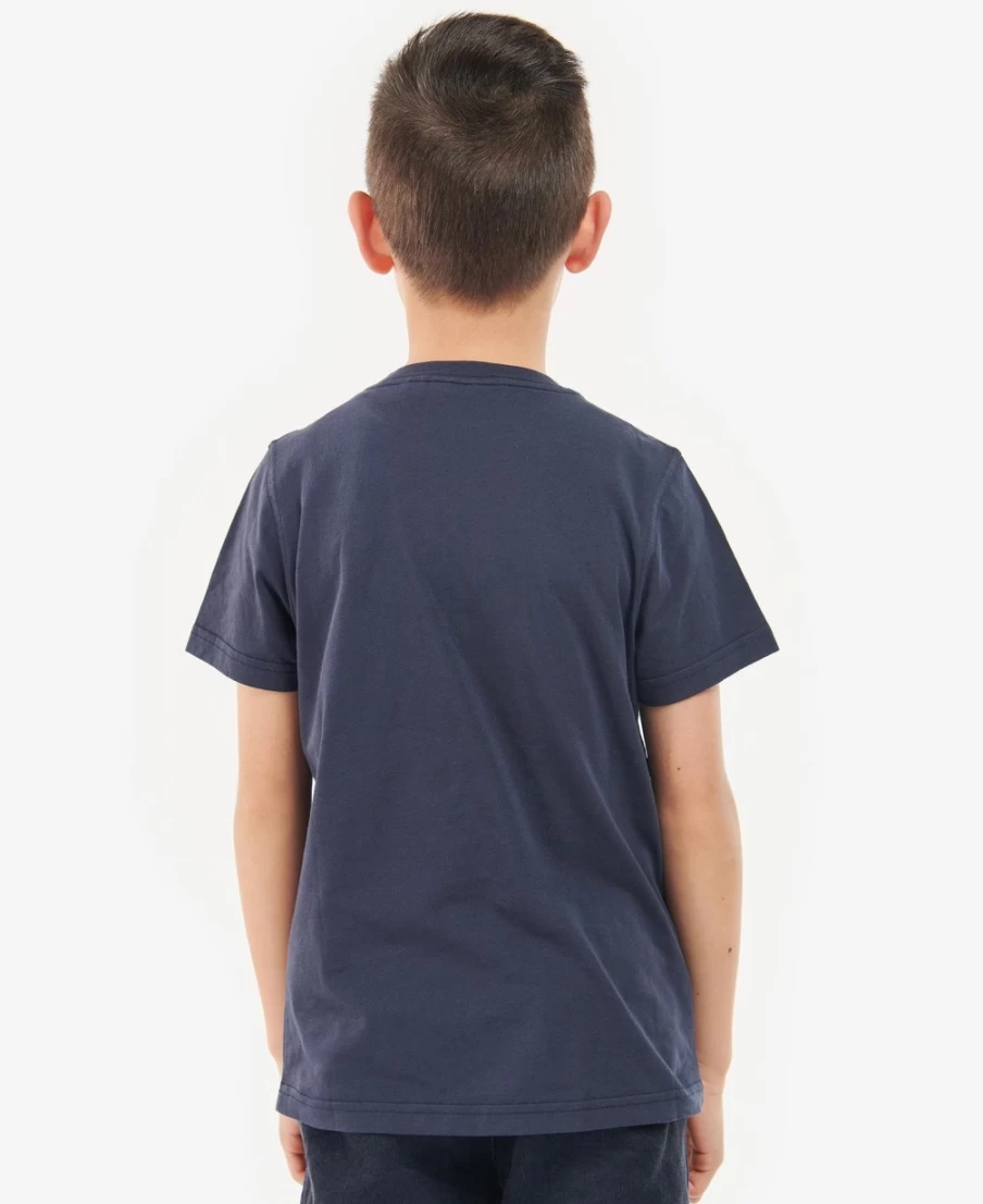 Barbour Boys' Rich Red Logo T-Shirt | Classic Branded Tee for Kids