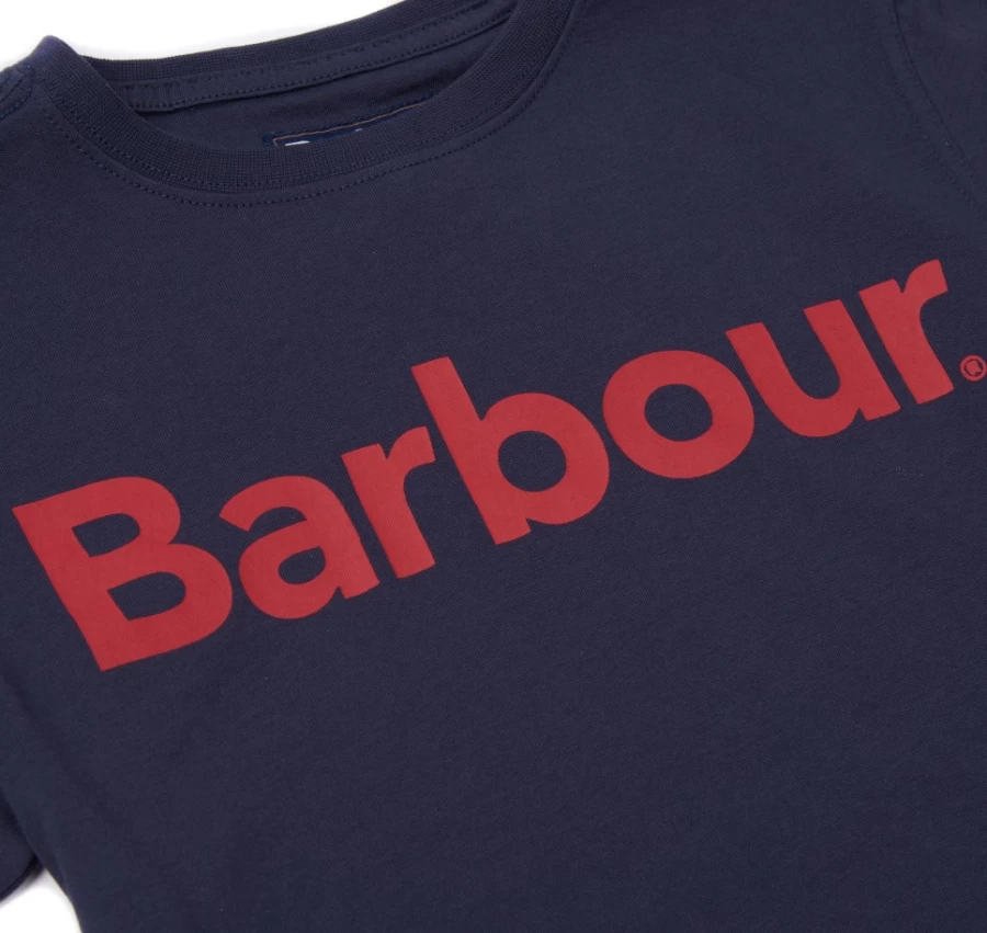 Barbour Boys' Rich Red Logo T-Shirt | Classic Branded Tee for Kids