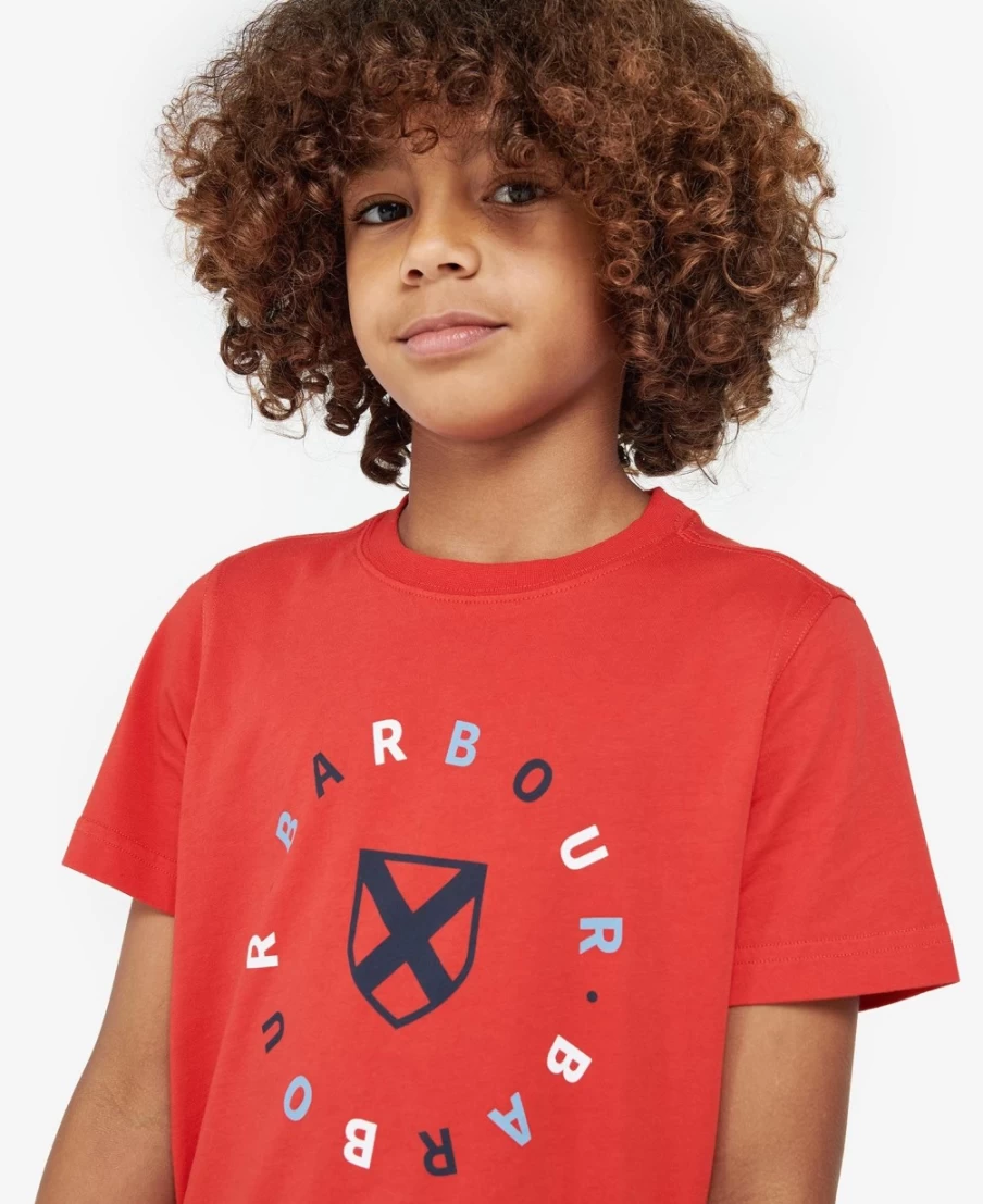 Barbour Boys Georgie T-Shirt in Vine Green - Classic Cotton Tee for Kids