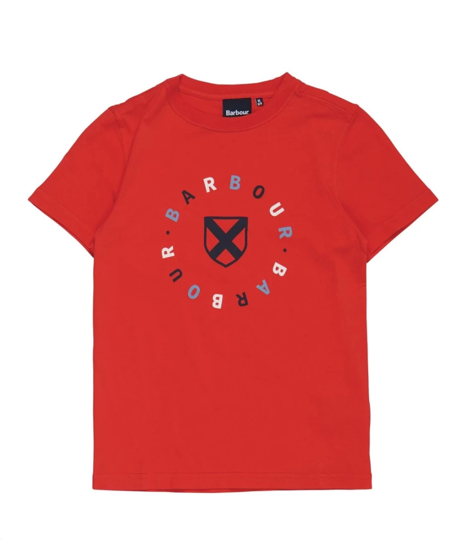 Barbour Boys Georgie T-Shirt in Vine Green - Classic Cotton Tee for Kids