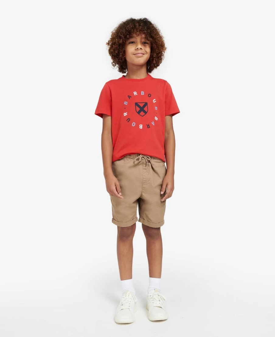 Barbour Boys Georgie T-Shirt in Vine Green - Classic Cotton Tee for Kids