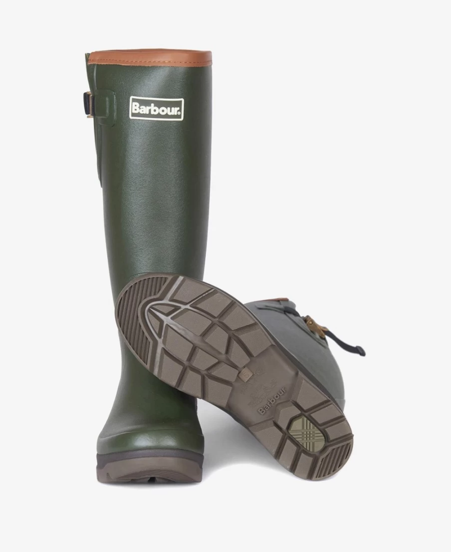 Barbour Women's Olive Tempest Waterproof Wellington Boots