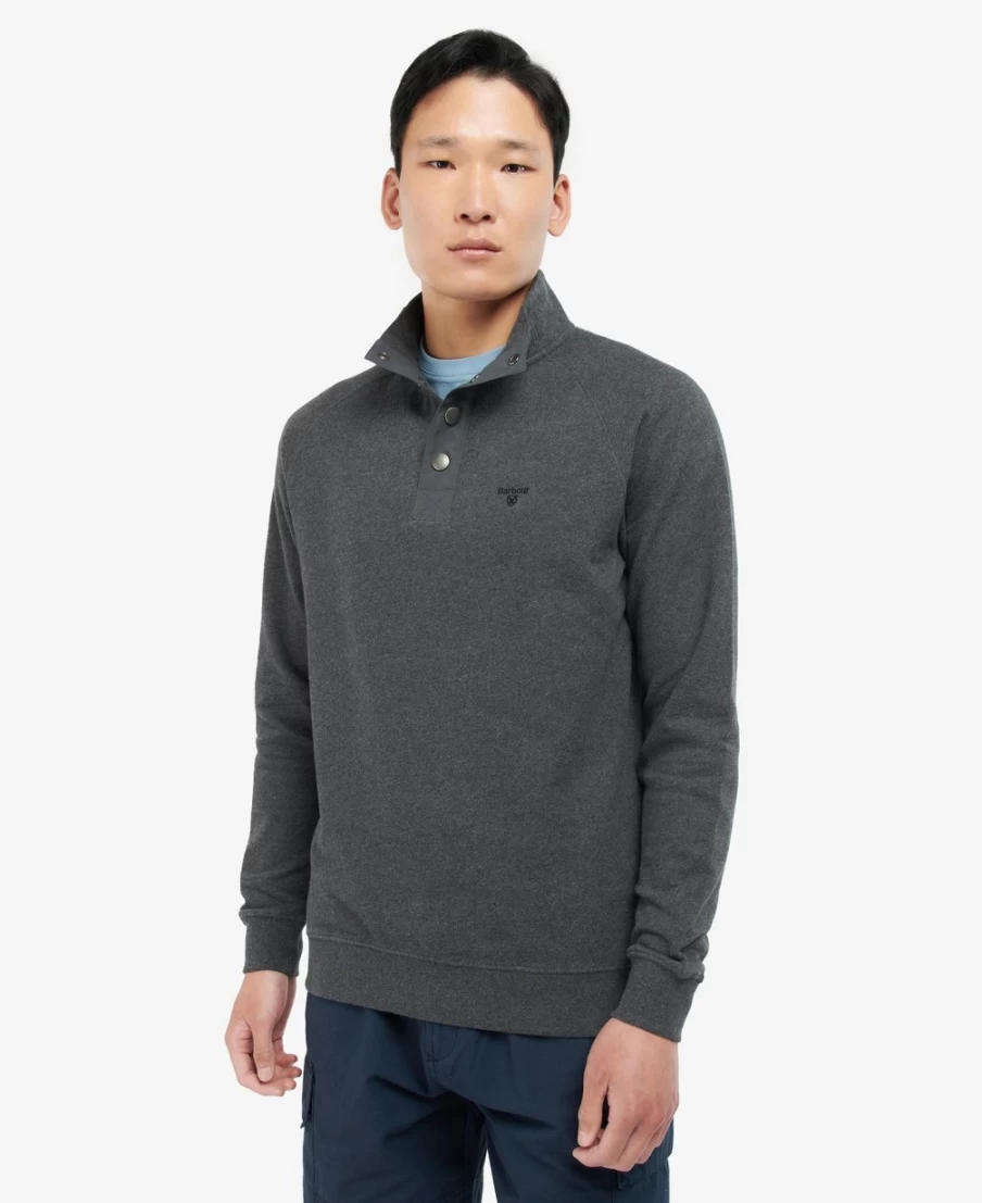 Barbour Men's Mist Half Snap Sweatshirt - Classic Comfort & Style