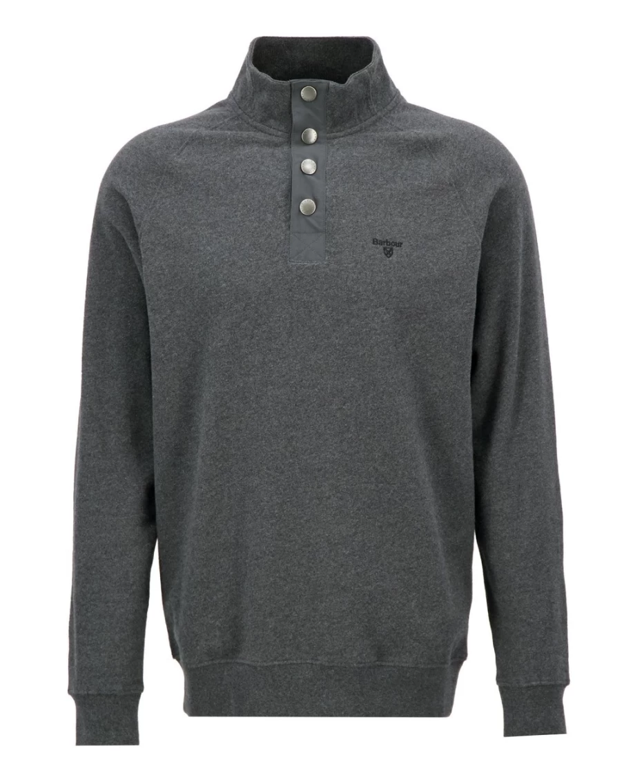 Barbour Men's Mist Half Snap Sweatshirt - Classic Comfort & Style