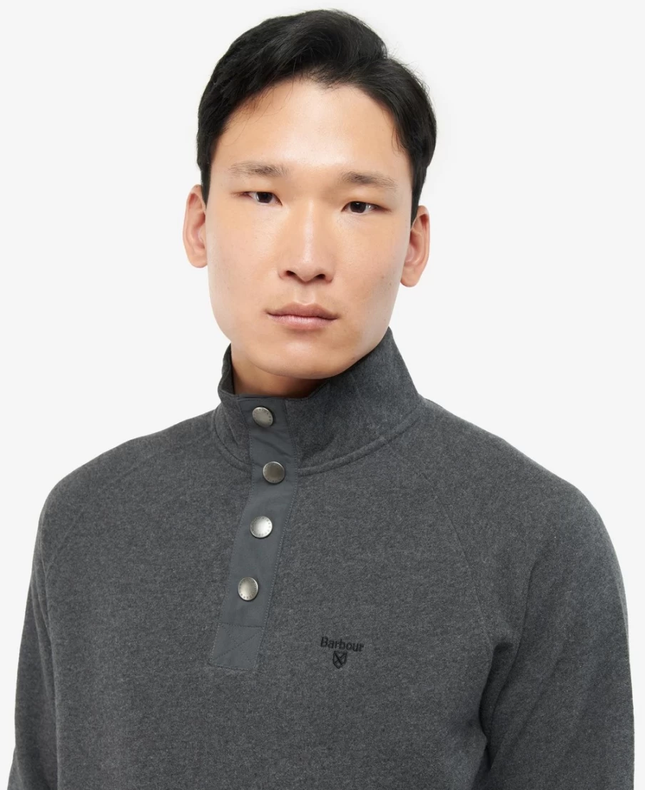 Barbour Men's Mist Half Snap Sweatshirt - Classic Comfort & Style