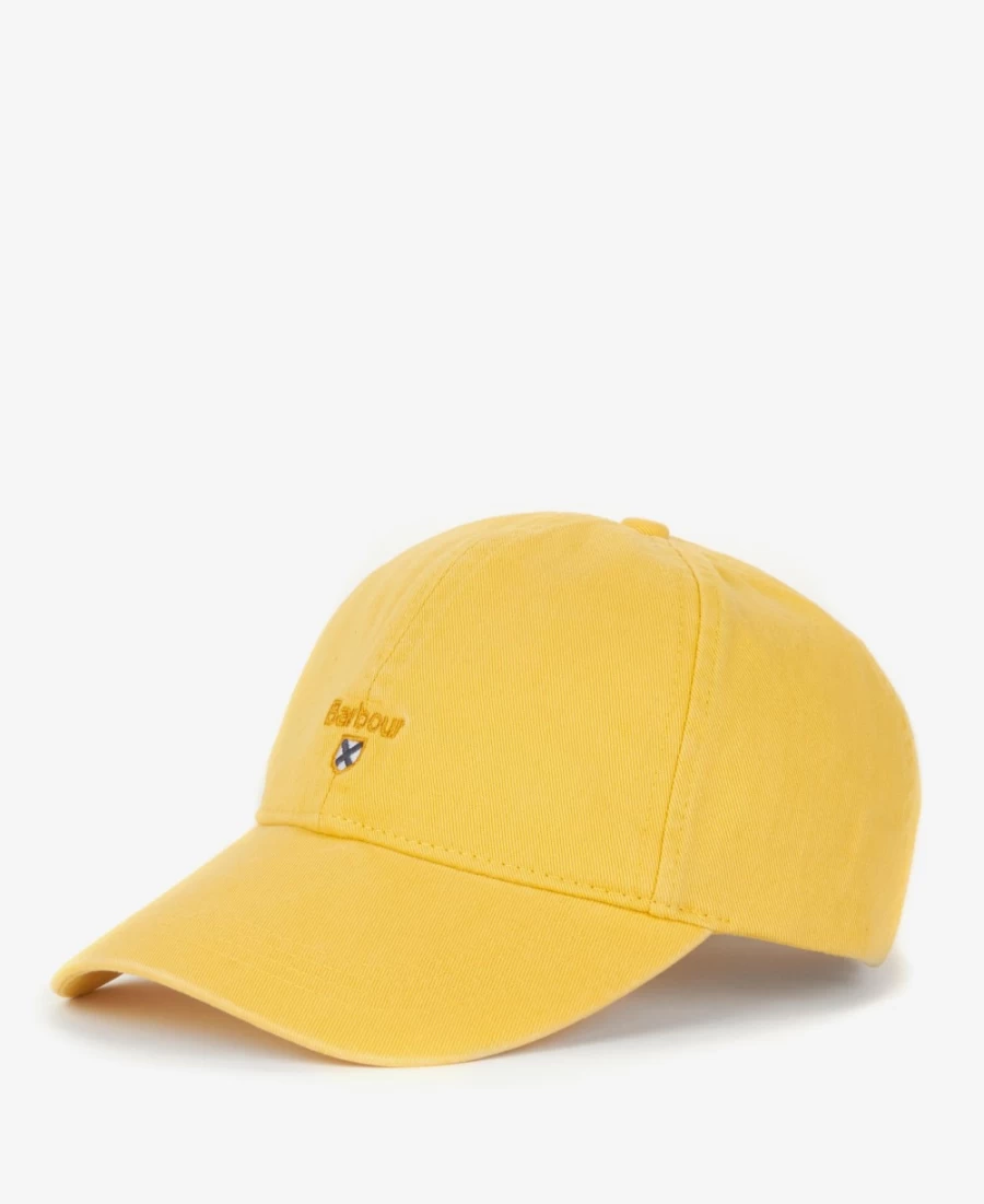 Barbour Mens Sunbleached Yellow Tartan Crest Sports Cap