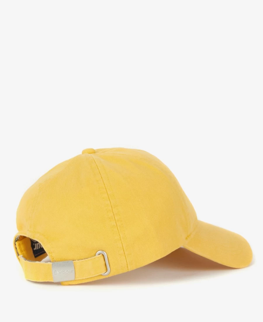 Barbour Mens Sunbleached Yellow Tartan Crest Sports Cap