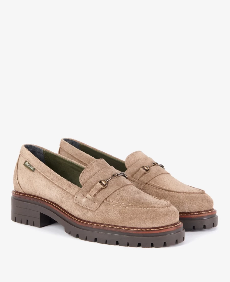 Barbour Women's Brooke Horsebit Loafers in Cognac - Classic Leather Slip-On Shoes