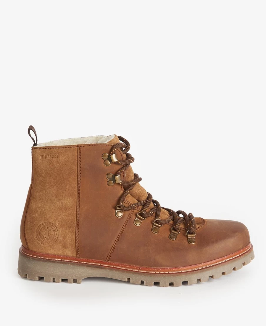 Barbour Mens Tommy Boots in Chestnut - Classic Waterproof Leather Footwear