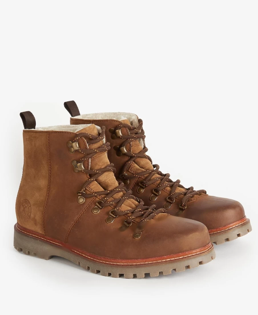 Barbour Mens Tommy Boots in Chestnut - Classic Waterproof Leather Footwear