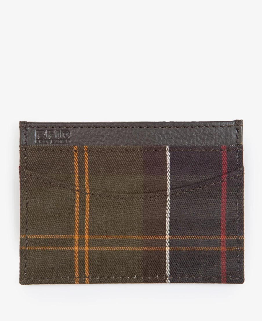 Barbour Men's Classic Tartan Leather Card Holder Wallet