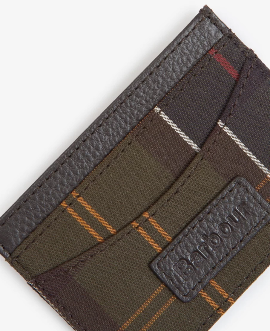 Barbour Men's Classic Tartan Leather Card Holder Wallet