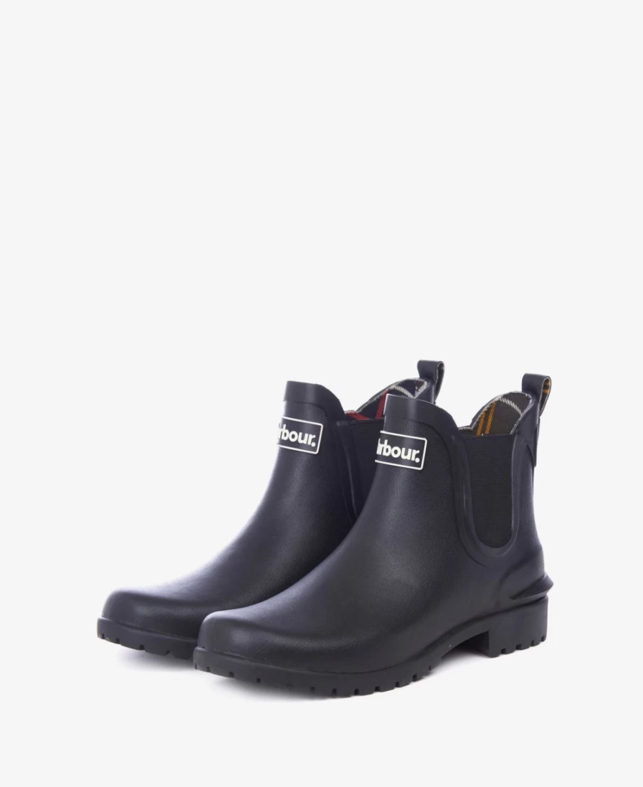 Barbour Women's Navy Wilton Waterproof Wellington Boots