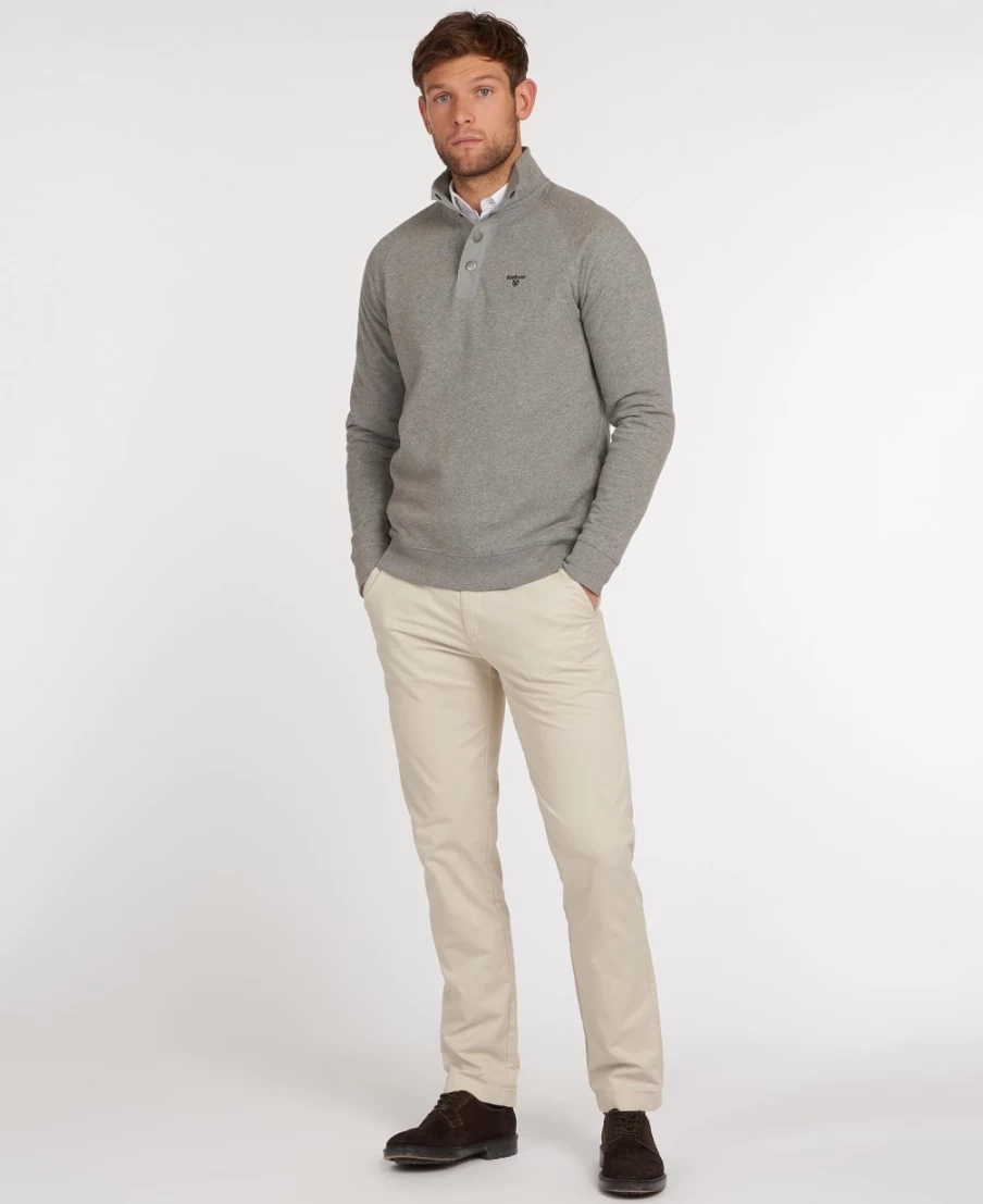 Barbour Men's Navy Half Snap Sweatshirt - Classic Casual Pullover
