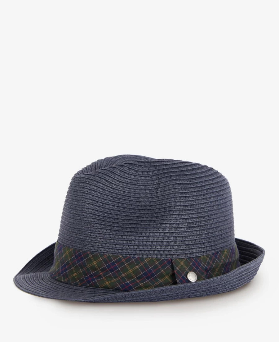 Barbour Mens Lomond Trilby Hat in Tan/Dress - Classic Wool Fedora for Men