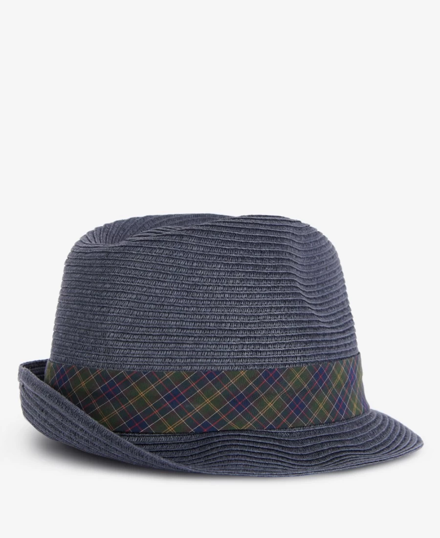 Barbour Mens Lomond Trilby Hat in Tan/Dress - Classic Wool Fedora for Men