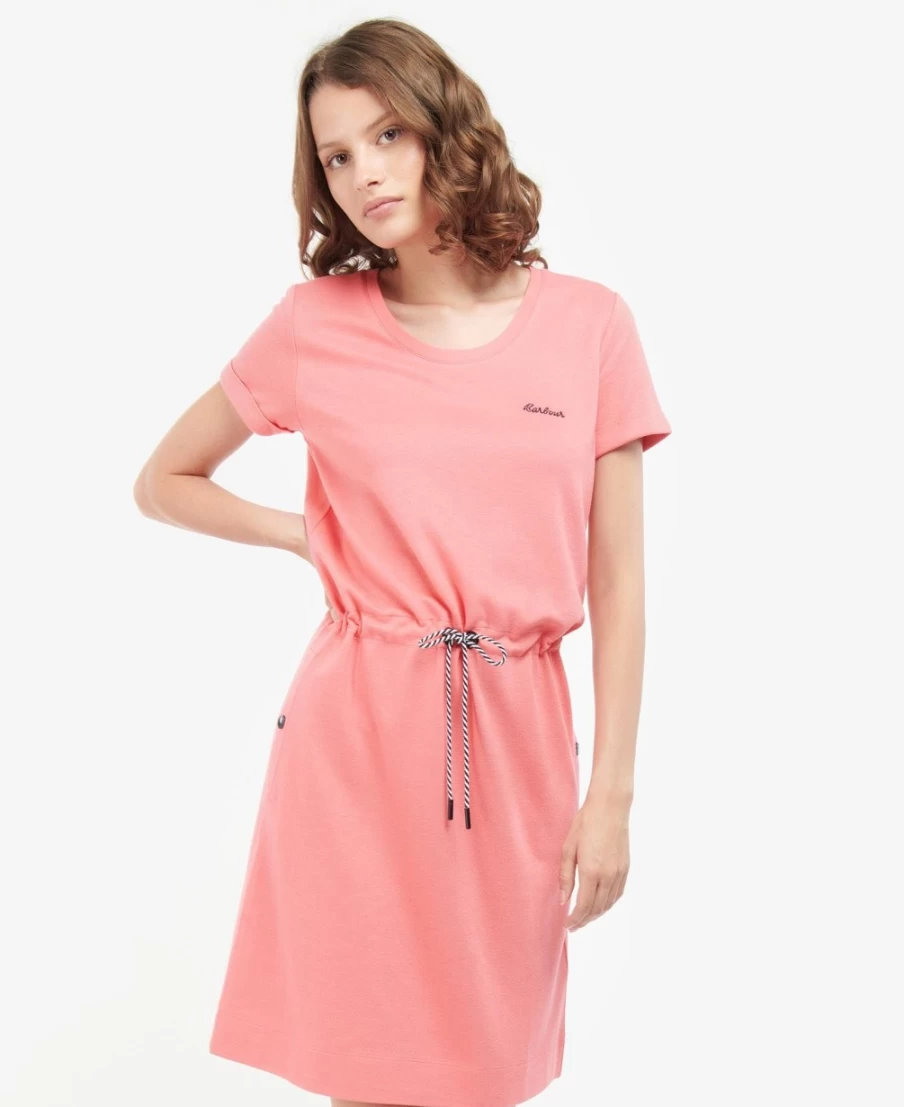 Barbour Women's Baymouth Dress in Pink Punch - Stylish & Comfortable Casual Wear