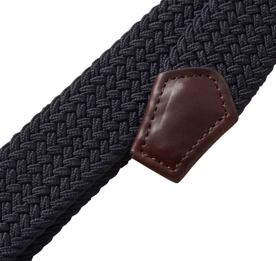 Barbour Men's Dark Brown Stretch Webbing Belt - Adjustable Casual Strap