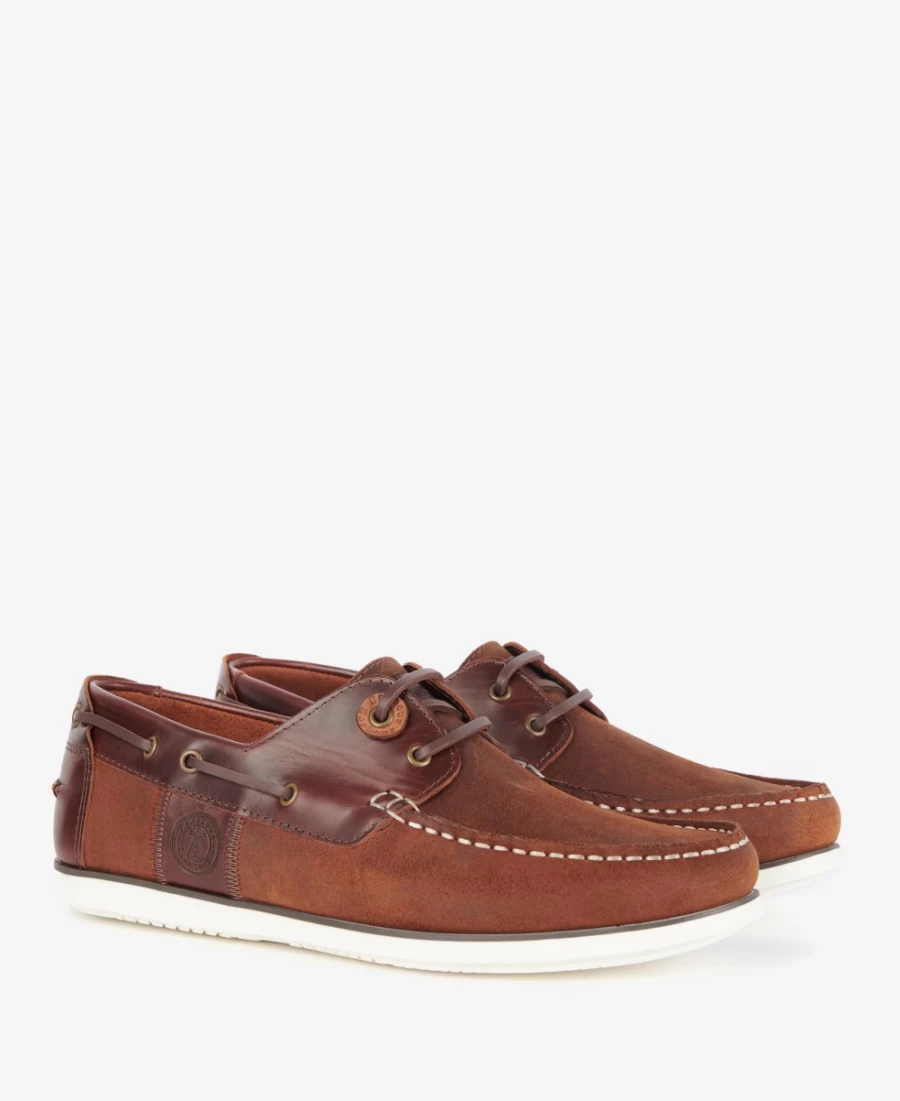 Barbour Men's Classic Beige Wake Boat Shoes for Comfort and Style