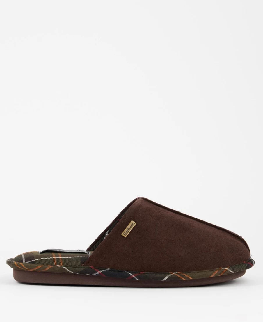 Barbour Men's Foley Brown Slippers - Classic Comfort & Style