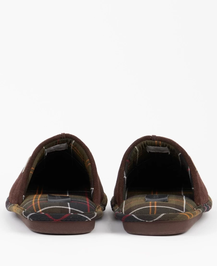 Barbour Men's Foley Brown Slippers - Classic Comfort & Style