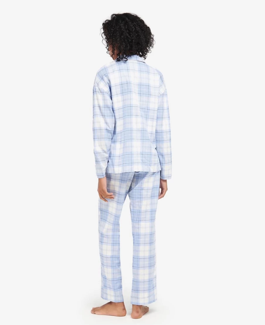 Barbour Women's Pink Tartan Ellery PJ Set - Flannel Sleepwear