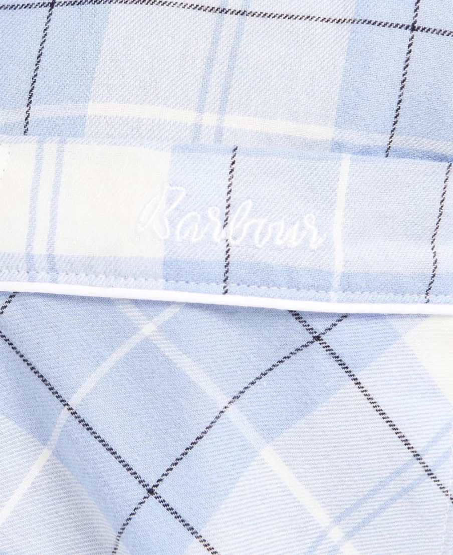 Barbour Women's Pink Tartan Ellery PJ Set - Flannel Sleepwear