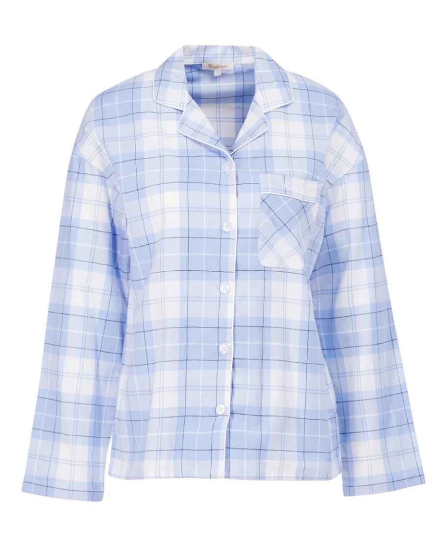 Barbour Women's Pink Tartan Ellery PJ Set - Flannel Sleepwear
