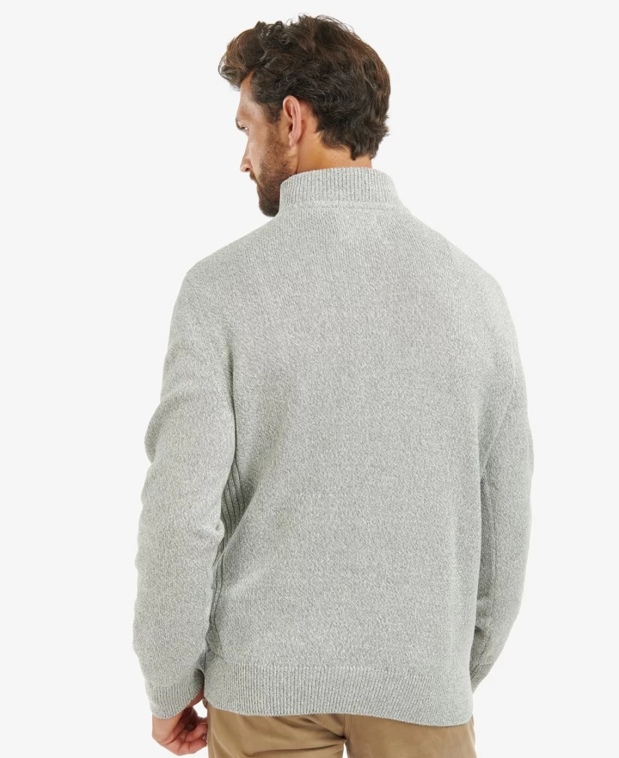 Barbour Men's Nelson Half-Zip Cotton Sweatshirt in Duffle Bag Green