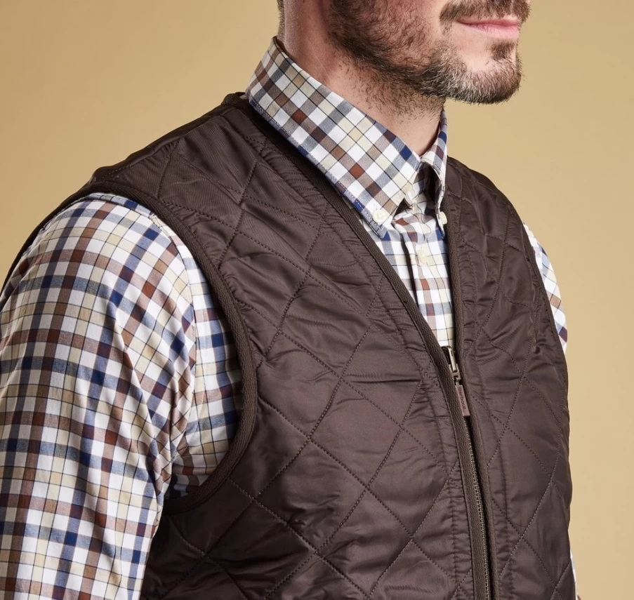 Barbour Men's Olive Polarquilt Waistcoat with Zip-In Liner