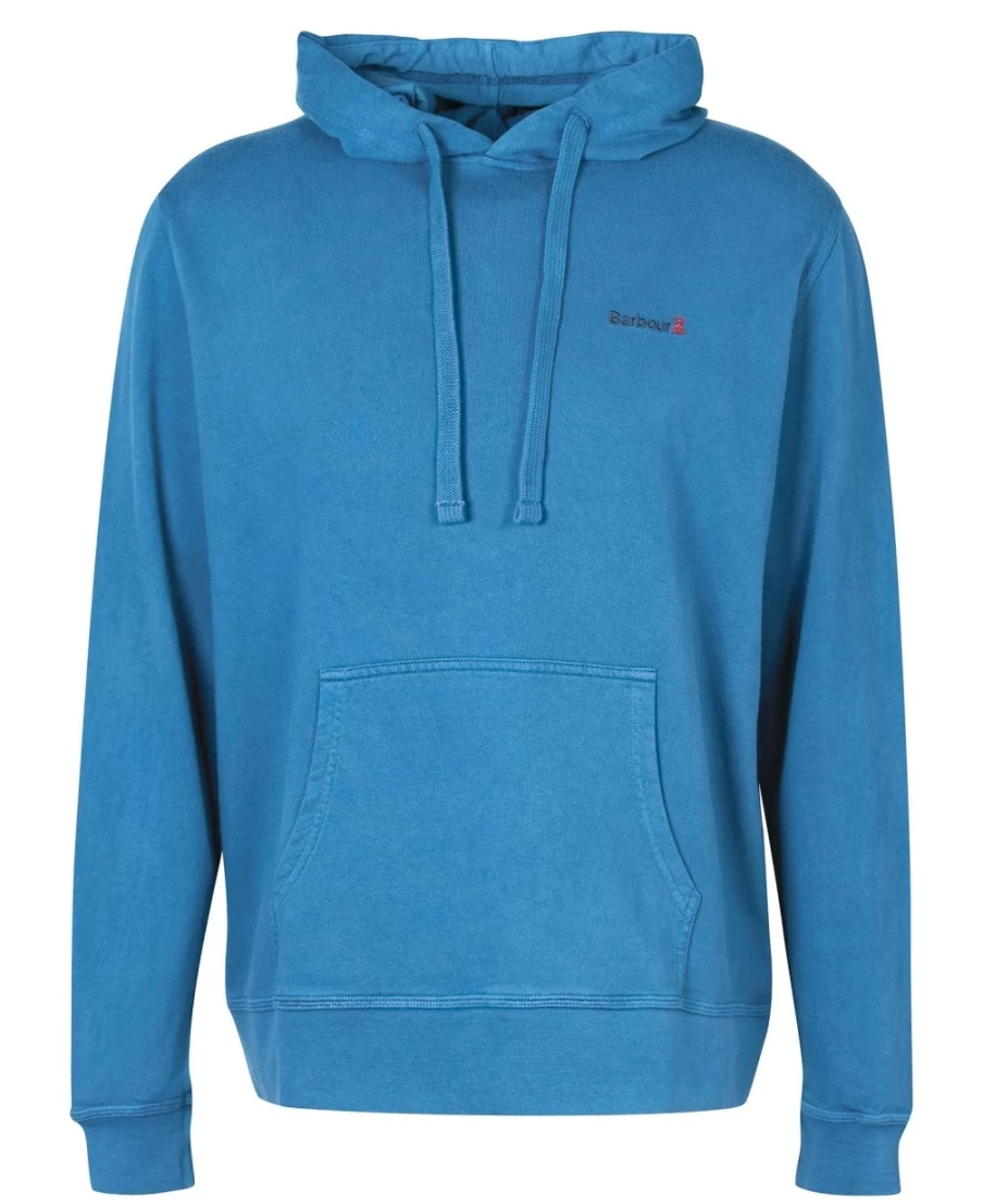 Barbour Men's Redworth Popover Hoodie in Washed Navy