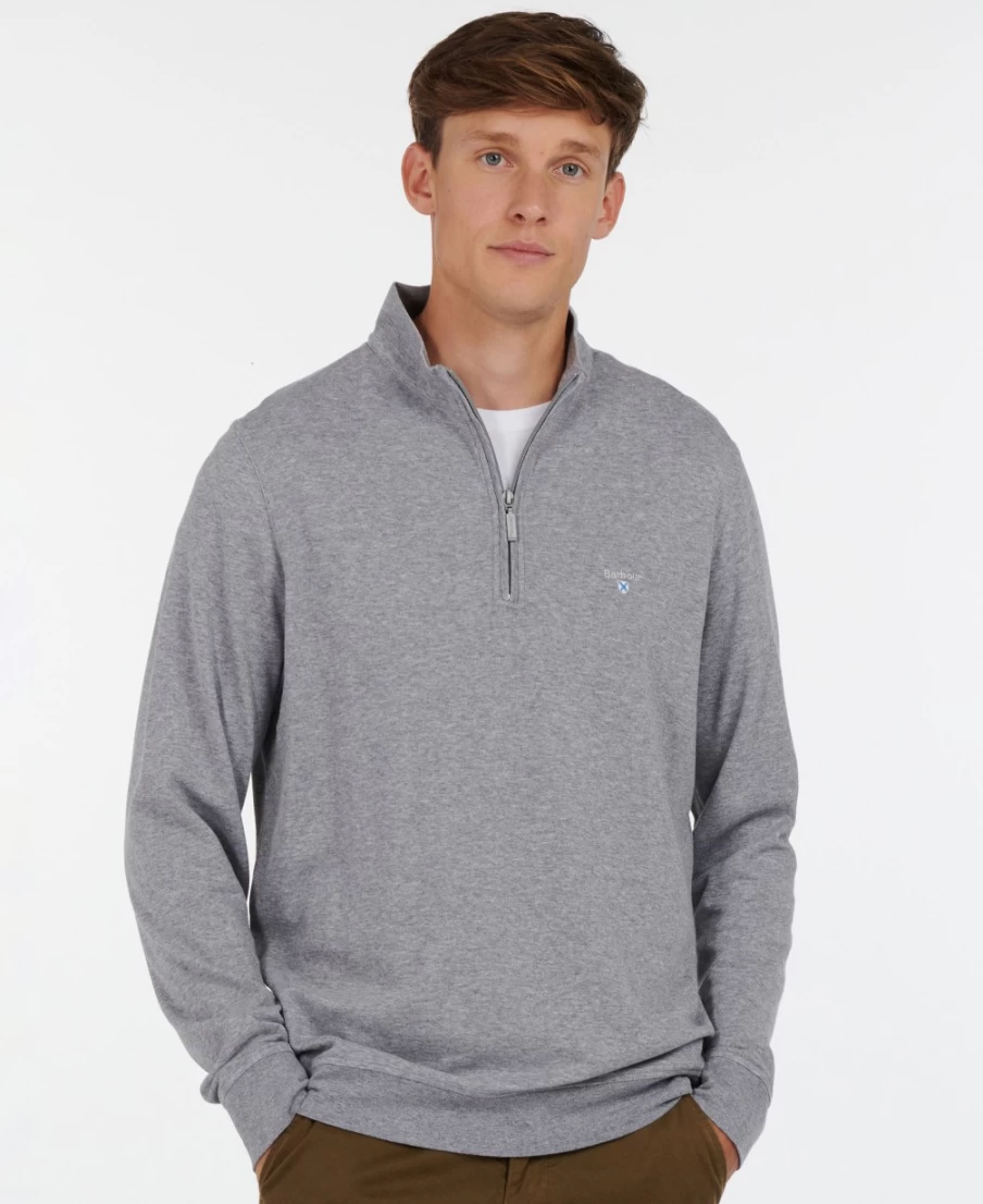 Barbour Men's Navy Batten Half Zip Sweatshirt - Classic Pullover for Men