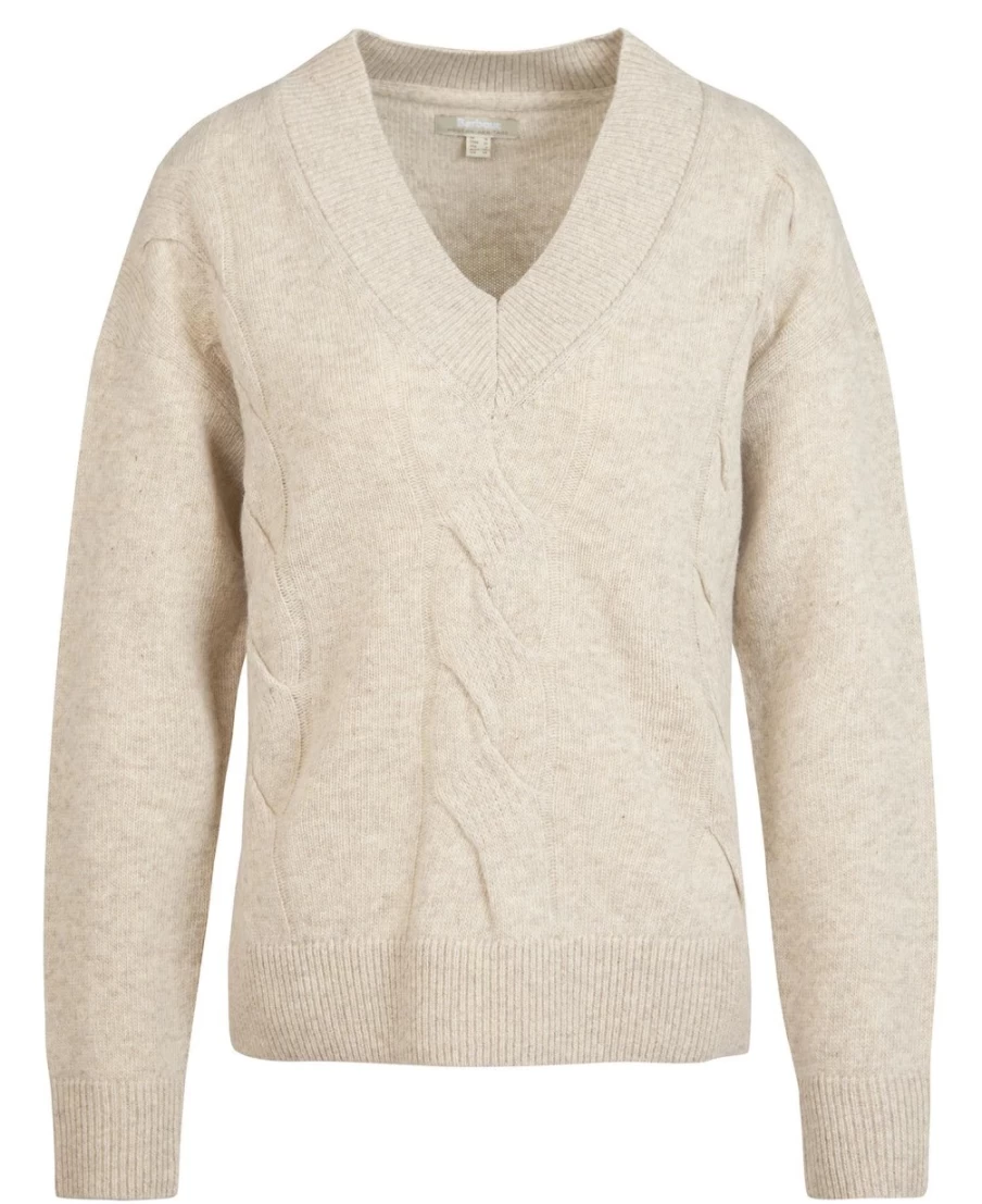 Barbour Women's Lotte Knit Sweater in Oatmeal
