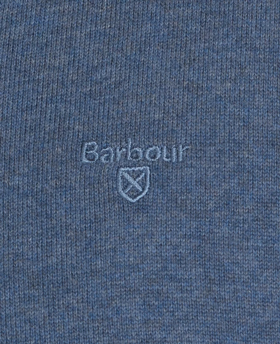 Barbour Men's Cobalight Marl Pima Cotton V-Neck Sweater
