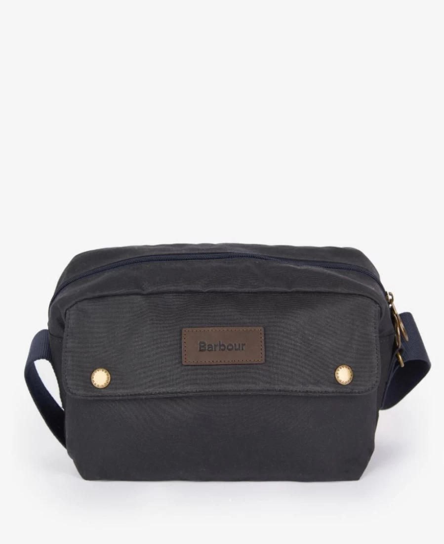 Barbour Men's Classic Navy Essential Waxed Cotton Crossbody Bag