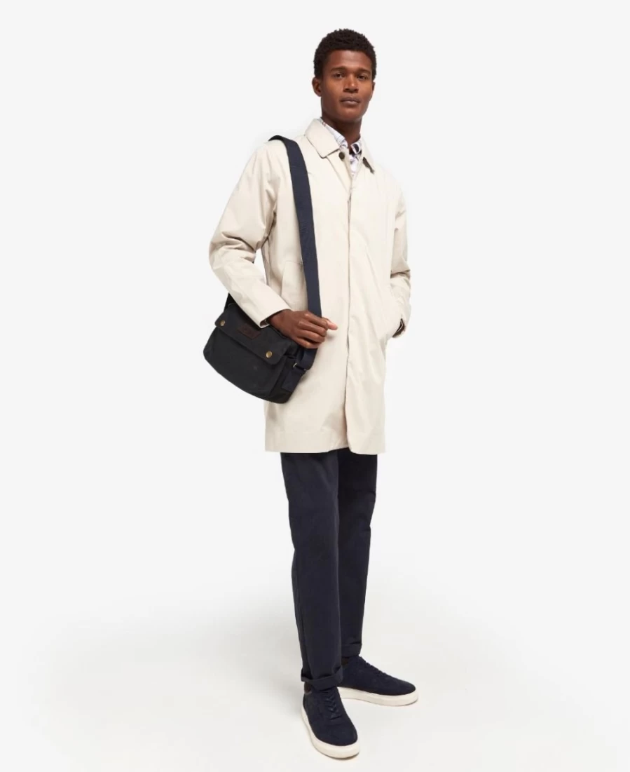 Barbour Men's Classic Navy Essential Waxed Cotton Crossbody Bag
