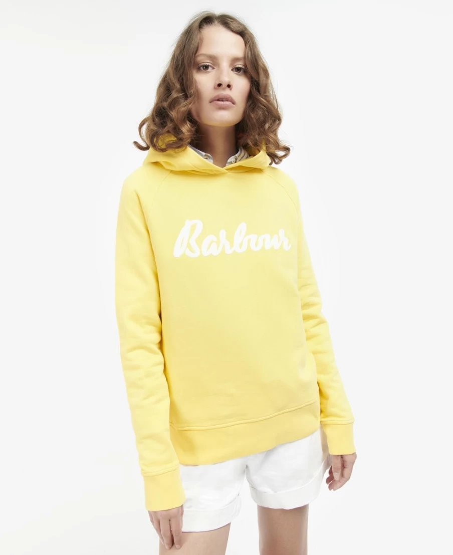 Barbour Women's Otterburn Hoodie in Sunrise Yellow - Lightweight Waterproof Jacket
