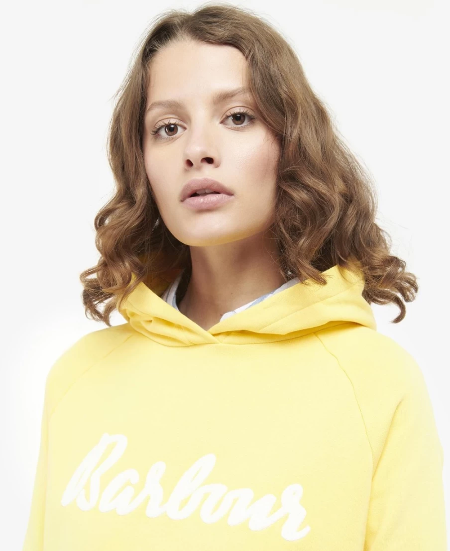 Barbour Women's Otterburn Hoodie in Sunrise Yellow - Lightweight Waterproof Jacket