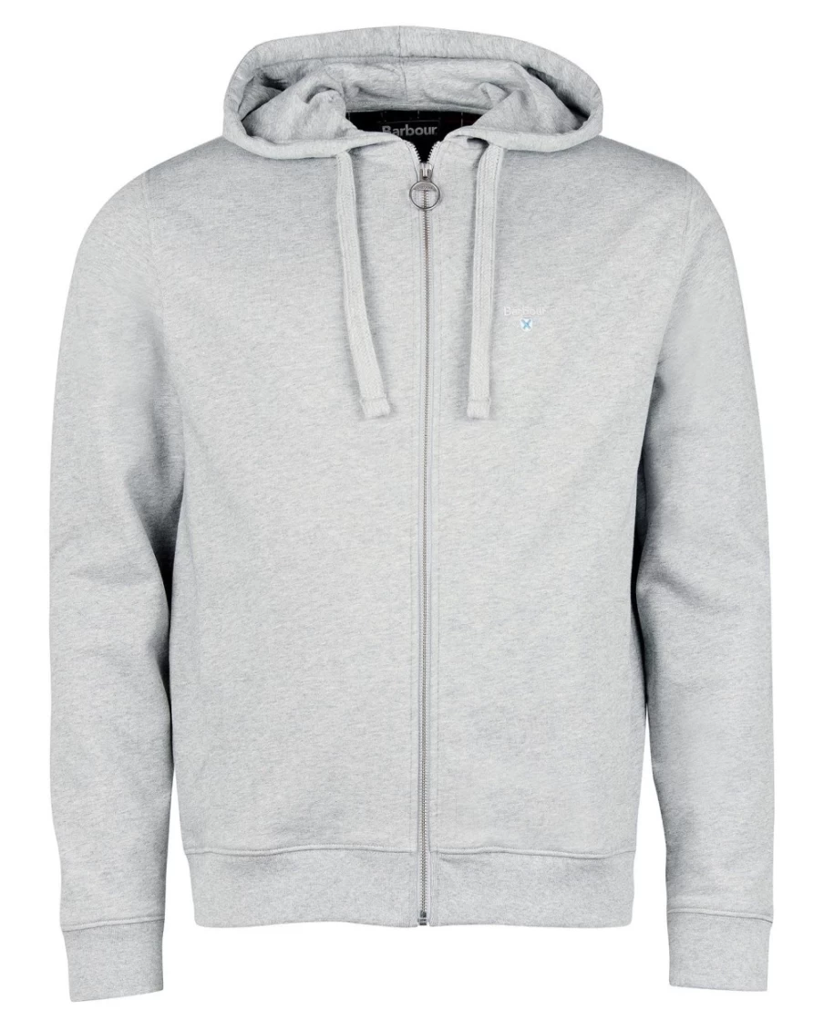 Barbour Men's Wallington Zip Hoodie in Agave Green - Lightweight Fleece Jacket
