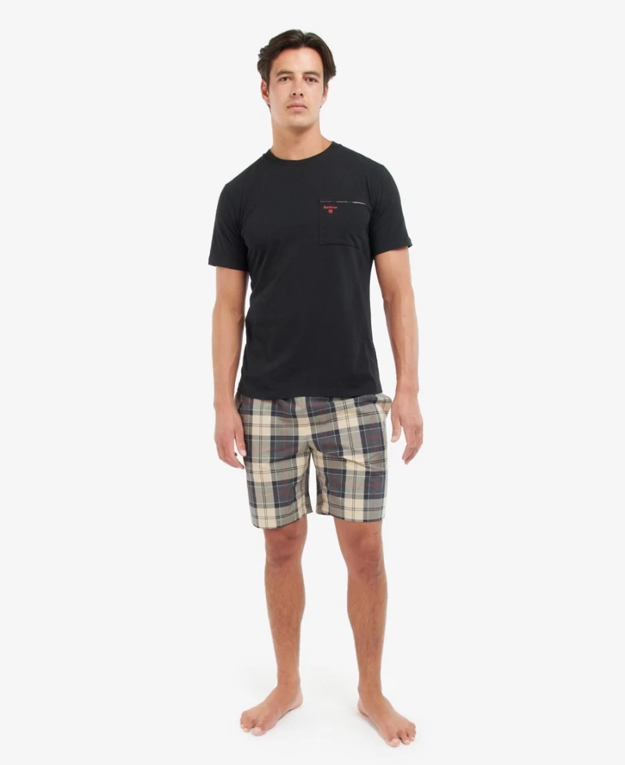 Barbour Men's Summer Navy Tartan Bailes Pajama Set