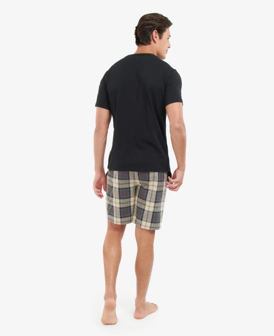 Barbour Men's Summer Navy Tartan Bailes Pajama Set