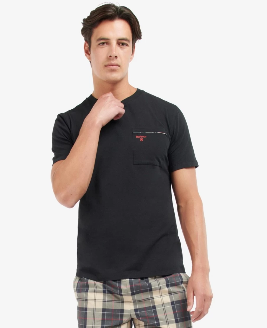 Barbour Men's Summer Navy Tartan Bailes Pajama Set