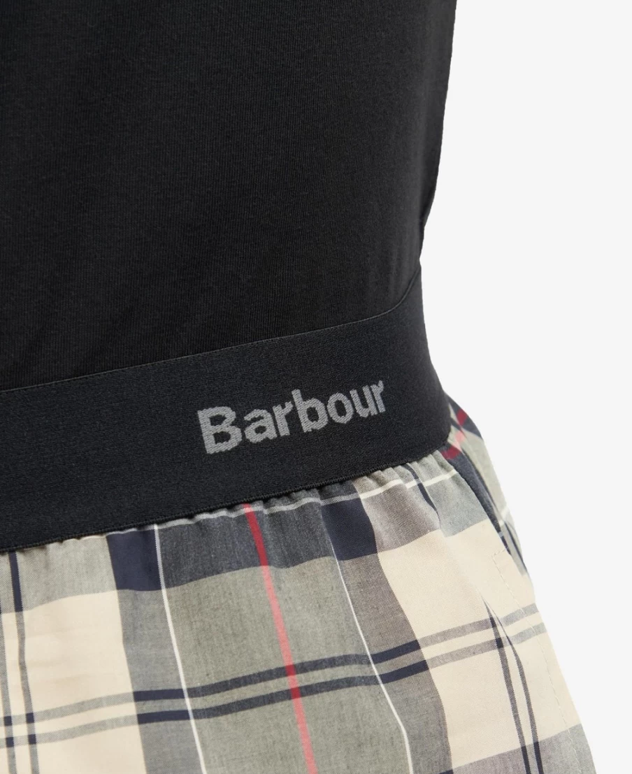 Barbour Men's Summer Navy Tartan Bailes Pajama Set