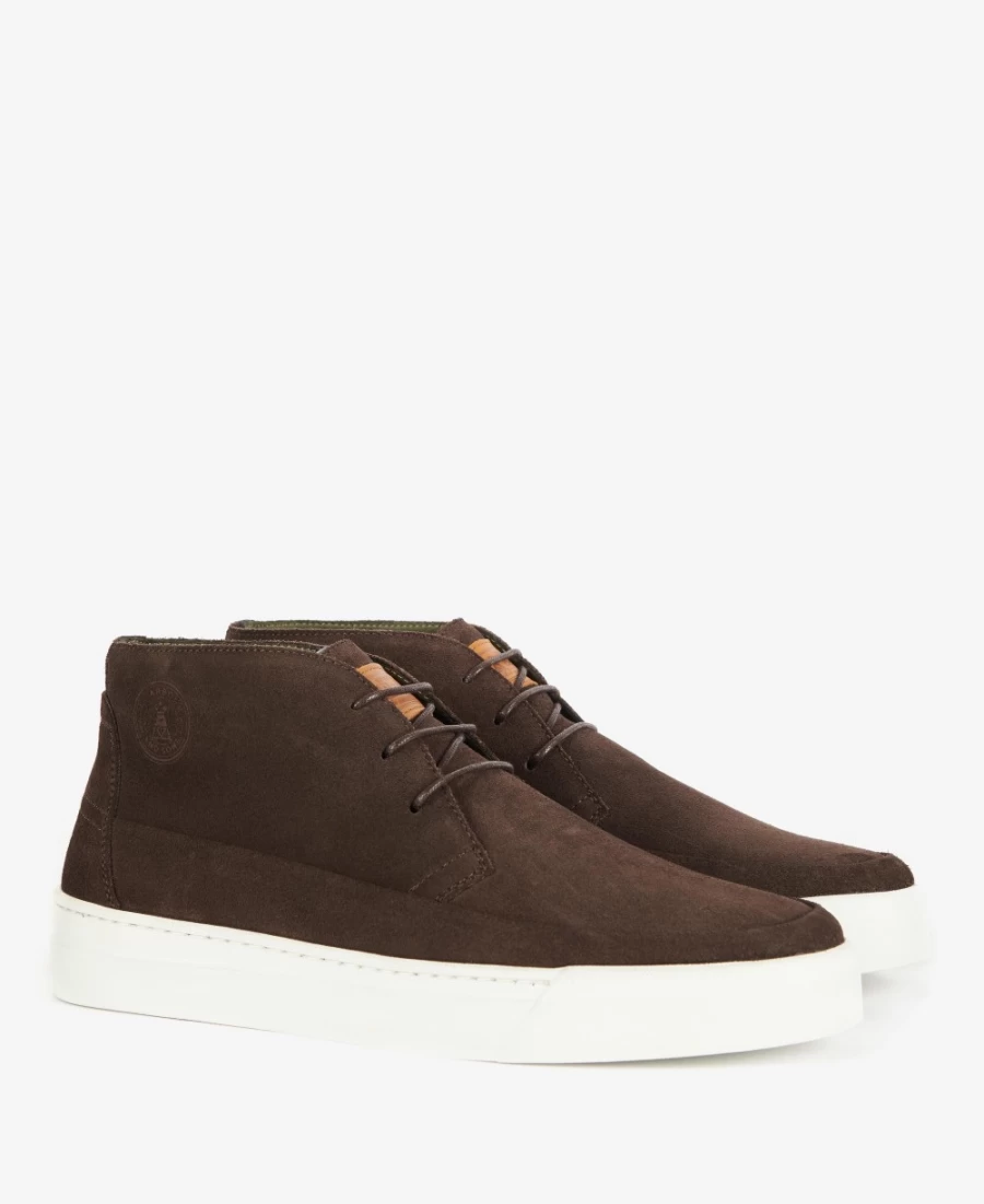 Barbour Mason Chukka Boots for Men in Chocolate Suede - Premium Leather Ankle Boots