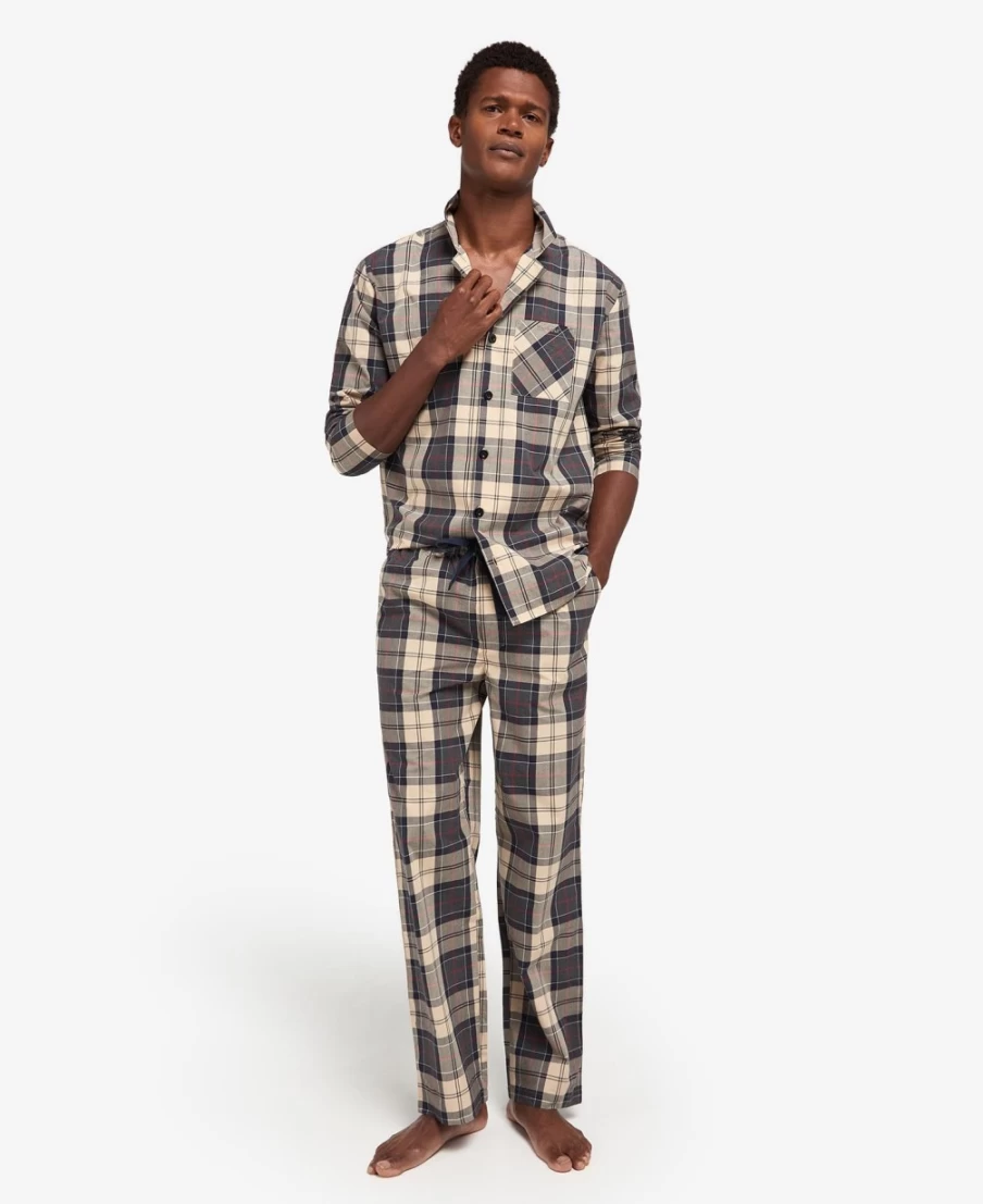 Barbour Men's Carlisle Summer Navy Tartan Pajama Set