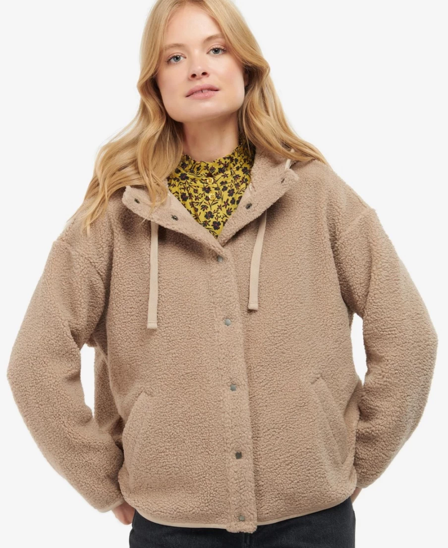 Barbour Women's Shelly Fleece Hoodie in Light Trench - Warm & Stylish Pullover